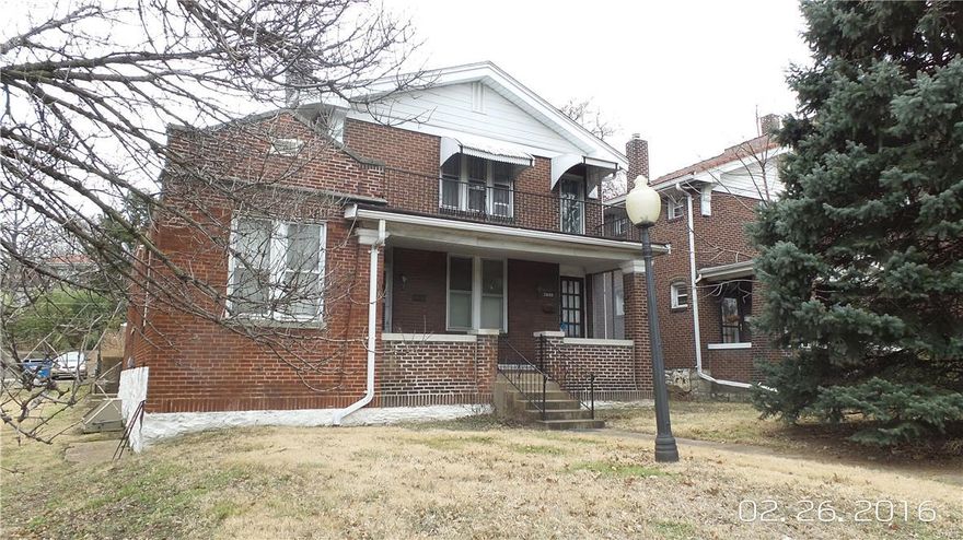 5 doors down from the entrance of Tower Grove Park.  Perfect location for an owner occupant or investment property.  This 2 family comes available fully leased or reconfigure it to your liking.  Over 2300 s.f. with lots of rooms, well maintained with updated electric, roof & GFWA.  Very unique features as the main level used to be a doctors office.  Above average rooms sizes & amount of rooms.  Main floor laundry.  2nd level will use the basement laundry area.  1 car detached garage.  3 offstreet parking spots. Stoves & Fridges come with purchase.  Great opportunity in midtown.