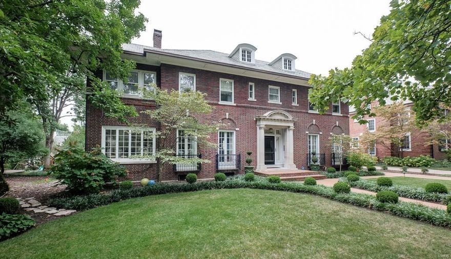 Stunning Clayton Home - A classic example of Georgian Revival Architecture! Total perfection inside & out! Gorgeous curb appeal with amazing landscaping, large French doors, wonderful brickwork, fabulous limestone columns at entry, dormer windows, slate roof - and it only gets better inside! Gracious foyer with open staircase, large dining room & living room with fireplace, original moldings, great main floor study, breakfast room & butler’s pantry, plus a large addition with family room, mudroom, another half bath, and a delightful wrap around screened porch.  Beautiful white kitchen with Carrara marble countertops, Viking & Sub-Zero appliances, butcher block center island, vegetable sink- it’s perfect! 4 bedrooms including master suite, 3 full & 2 half baths, meticulously maintained, in a prime location, location, location! Additional Rooms: Mud Room