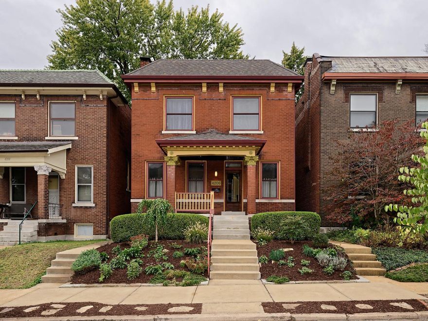 One of a kind 2 story home on a fenced lot with 1 car garage located in the desirable Shaw neighborhood. The bright entryway opens to a beautiful staircase and formal living room. Gorgeous updated kitchen with custom cabinets, center island, stainless appliances, and granite tops. A family room addition, dining room, half bathroom, hardwood floors, and 2 fireplaces round out the main level. Upstairs you’ll find 3 bedrooms & 2 full bathrooms (one featuring laundry hook-ups). The master bedroom has a private bathroom with walk-in shower and separate jacuzzi tub. Downstairs you’ll find a finished lower level with large recreation area, half bathroom, and storage with additional laundry hook-ups. Located within walking distance to Botanical Gardens, Tower Grove Park, public transit and quick access to I-44 & I-64.