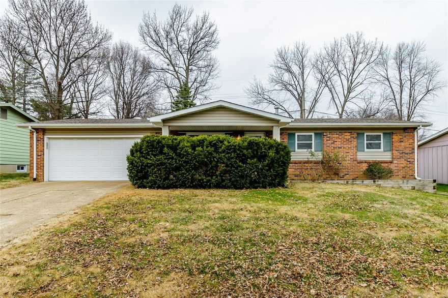 Charming 4 BD, 2 BA ranch in the heart of St. Charles! This 998 s/f ranch has a finished LL  (1,394 s/f of finished living area) & an O/S 2 car garage. The ext has brick, vinyl siding, arch shingles & encl fascia-soffits. Features inc a spacious Liv Rm, wood cabinets in the Kit, gas stove, tile b-splash, a 23’ D gar w/opener, keyless entry, service door, clng fans, water softener & more. There is a covered patio & playset (new in April 2020). The Mstr Bdr has laminate flooring & the bathrooms have ceramic tile flrs. There is sound insulation behind the wall mount TV in the Liv Rm, the AC is 16 SEER, the Hi Effic water htr is 4 yrs old & the doors are 6 pnl solid wood. The finished LL has an exposed brick wall, a Fam Rm w/gas FP & a bdr w/egress window. There is easy access to parks, the library, grocery stores, Hwy 370 & Lambert Int Airport. Downtown St. Charles is an easy commute as is the popular Streets of St. Charles. As-Is sale, seller will make no repairs. Endless possibilities!