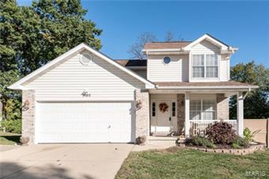 Location, Location! Check out this WELL MAINTAINED home located just minutes from HWY 55, with great proximity to local shopping, Mastodon Park, Walking Trails, Seckman Schools and so much more. The perfect starter home that comes with an AFFORDABLE PRICE TAG, so why rent when this CHARMER could be yours for equivalent or less than a monthly rental payment? MOTIVATED SELLERS awaiting an exceptional offer to be presented. Step inside to your open an inviting floor plan with beautiful flooring throughout living and dining room area. For the culinary lover enjoy cooking in your SPACIOUS eat-in kitchen filled with ample cabinetry, counter space and a set of complimentary appliances left for your cooking needs. Retreat up stairs to find three GENEROUS size bedrooms with ample closet space and TWO full baths. Enjoy the privacy of your wooded lot nestled in a cul de sac setting, with LARGE wood deck and above ground pool. This is a MUST SEE home and should be ranked at the top of your list.