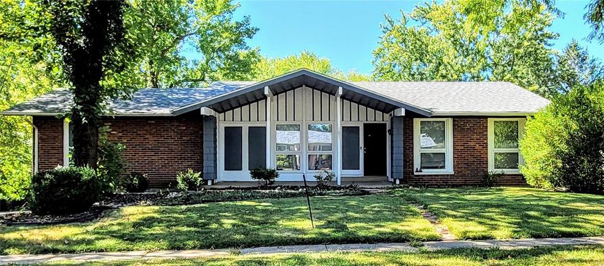 WONDERFUL Home & Neighborhood. Tons of Space. SO MUCH POTENTIAL. Just needs a personal touch. Over 2300 sq ft & 4-5 bedroom. Spacious Foyer opens to separate formal living & dining rooms. Family/hearth room w/wood burning FP opens to large kitchen & offers patio door to covered wrap around deck. Kitchen features large picture window, pantry, plenty of workspace. 4 Seasons room off kitchen provides additional living, FP #2 & wall of built-ins. Room is flooded with light & overlooks the private backyard. Large Master bedroom has his & her walk-in closets and Master bath ensuite. Total of 4 bedrooms on main level. The OMG Basement is enormous with rec/family area, 1 Bedroom with walkout door to patio, a full bath, tuck under 2 car garage access, Large Utility/laundry room-storage-workshop area, & 2 bonus rooms. The POSSIBILITIES are ENDLESS! NEW carpet & paint. Hazelwood East School District. 130 acres of common ground. NO RENTALS PERMITTED!