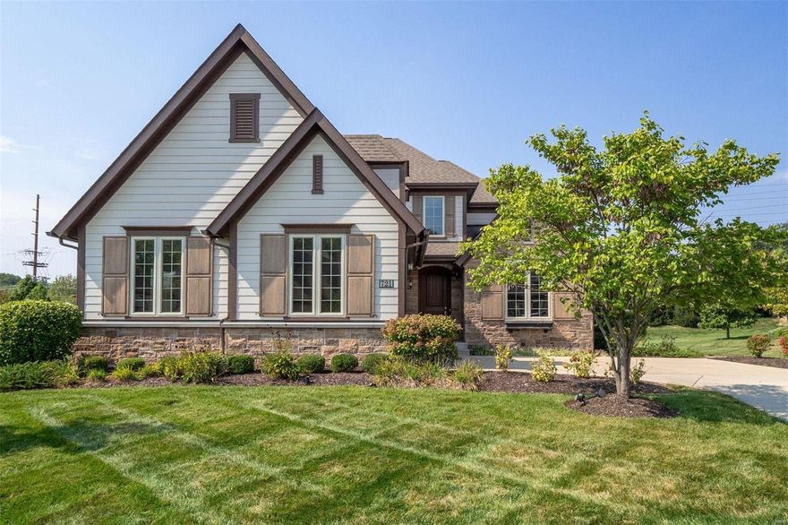 Spectacular home in desirable Ladue is move-in ready! This stunning 6 year old home has an open floor plan with 2 story dramatic great room with soaring ceilings featuring a rich, stone surround fireplace & an abundance of light. Soothing neutral colors surround on walls & flooring to make the perfect transitional backdrop for any style. The designer kitchen has quartz countertops, large center island, stainless appliances, oversized pantry, breakfast room, & Butlers pantry leading to dining room. An expansive main floor primary suite has custom built-ins, 2 walk-in closets, & a spa-like bath featuring a large steam shower, separate tub, double sinks, & makeup station. The study, powder room, laundry, & mud room complete the main floor. Upstairs has 2 bedrooms joined with a jack and jill bath, & a great bonus room. HOA perks like landscaping & snow removal are included. Amazing location in top-ranked Ladue schools, luxury finishes, convenient lifestyle- makes this a great opportunity.