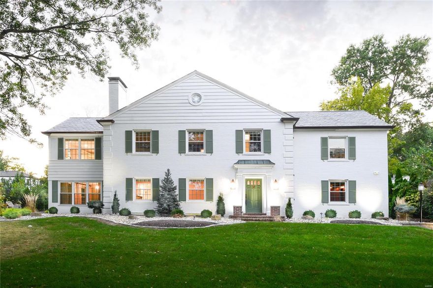 This charming family home is located in one of Ladue's most sought after neighborhoods. Fully updated kitchen and baths. Designed with high ceilings and crown moldings, the generous first floor has an excellent flow through the spacious living room, family room, and sun-filled breakfast room, to the outdoor patio great for entertaining. The second story has 4 bedrooms and 3 full baths including the master suite with a luxurious master closet. The 3rd and 4th bedrooms share a jack and jill bathroom. The basement has just been newly renovated and serves as a perfect romp room for children. Slate roof. Just a minute's walk from downtown Clayton and Reed School. Additional Rooms: Sun Room