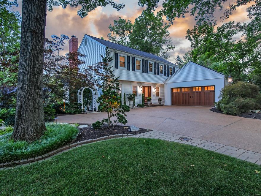 Welcome to this lovely, completely updated home nestled on a quiet Ladue lane. A center hall floorplan welcomes you offering a living room on the right & an office on the left. Beyond the office is a family room, adjacent you will find the heart of the home - kitchen, hearth room & dining area. The kitchen is breathtaking - quartz countertops, stainless appliances and 42 inch cabinets. Off the kitchen a beautiful deck overlooks the incredible custom pool. Upstairs you will find a sprawling primary suite including a spacious closet and updated bath. There are also 3 good size bedrooms with great closet space and a full bath. The lower level offers a recreation space, a half bath and an additional bonus space that could be a gym or office. The lower level walks out to the private backyard oasis. The pool and yard are unbelievable- you will feel like you are on vacation everyday! This is a SMART HOME with Control4 technology. A 2 car garage rounds out this extraordinary home.