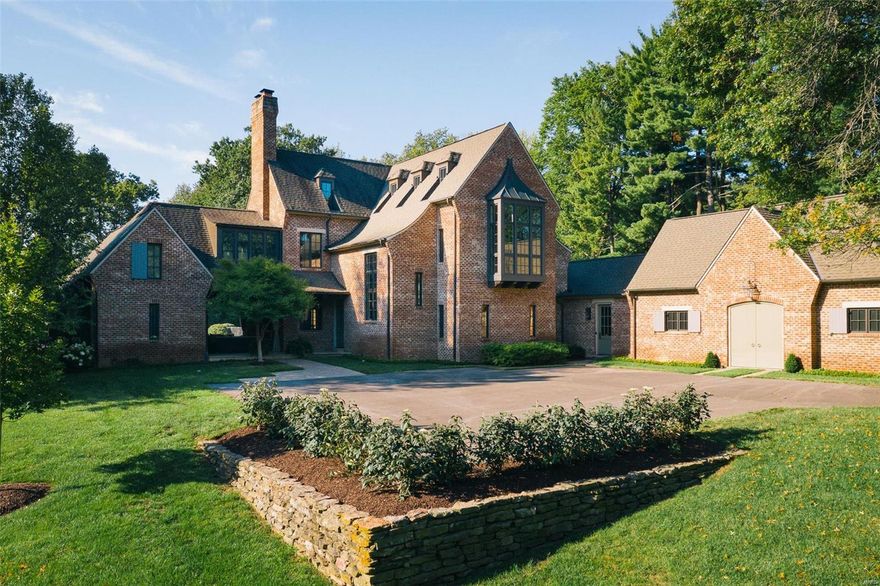 A secluded and peaceful sanctuary on 1.45 private acres in the heart of Frontenac. Exquisite/Timeless/1 of a kind. An architectural masterpiece built in 2007 and situated in tandem to a peaceful abundance of acreage aka The Mercy Retreat. This is more than a custom home, it is a true testament to the McAlpine architectural design philosophy of seamlessly combining the elements of balance, symmetry and style. Creatively designed with 5 bdrms/5 baths in the main house + a 5-star guest house overlooking prime acreage with master suite and mini kitchen equipped to host your special guests in style. Charming covered breezeway with custom millwork and wood-burning fireplace adjoins the main house & guest house, just steps from the 5 star outdoor amenities including pool/pool house, hot tub and sports court. One must see to appreciate the details. Masterfully created with integrity and purpose by renowned Bobby McAlpine who is continually selected as AD Top 100 Architects.