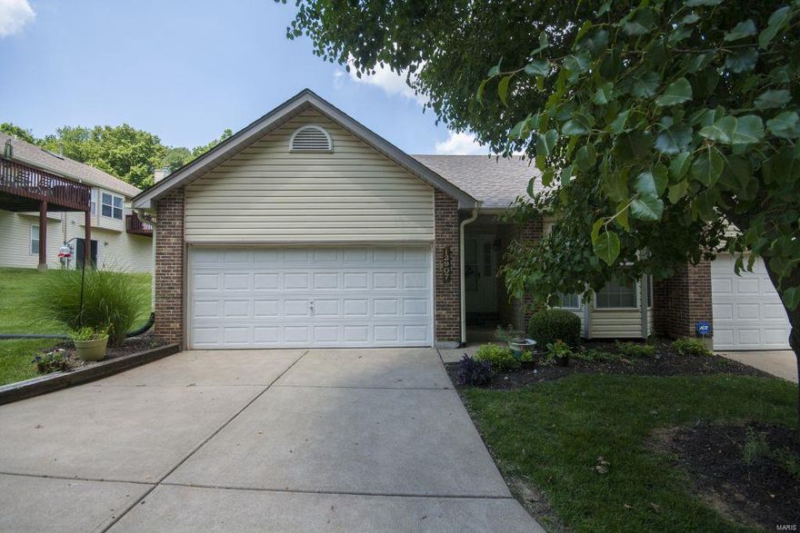 Welcome to Maintenance Free Living!  Wonderful Villa in the Pattonville School District!  Vaulted Open Floor Plan to entertain family and friends. 3 Bedrooms, 3 Full Baths and 2 Car Attached Garage!  Main Floor Master Suite has walk in closet, double bowl vanity, soaking tub, shower and great view of the back yard.  Kitchen has newer Black Stainless Steel Appliances-stove, refrigerator and dishwasher.  Main Floor Laundry.  Second Bedroom, Full Hall Bathroom and Dining/Great Room complete the rest of the First Floor. The Finished Lower Level offers a Family Room, Bedroom, Full Bathroom, Workshop, Office Area, Storage and Walkout!  Parkside Community has a pool to enjoy.  The New Maryland Heights Community Center features a gym, meeting and event spaces, pool and tons of activities for residents.  Close to Creve Coeur Park with biking, walking trails, picnics and boating.  Home Warranty Plan offered. Private setting with tree lined backyard.  This Villa has it All! Additional Rooms: Workshop/Hobby Area Location: End Unit