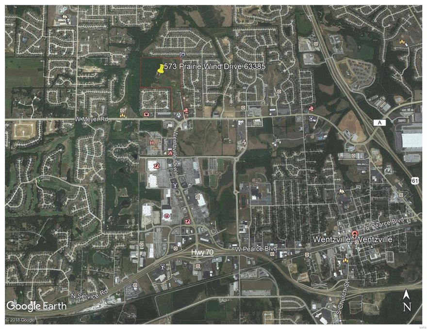 RARE Opportunity to purchase this approximately 62.15 acres which has been in the family for 60 YEARS! First time property has been offered for sale in 60 years.  Perfect for a Residential Development in the heart of Wentzville.  All utilities at or near site.  Multiple access points to the property.  Property is mostly flat and gently rolling/sloping.  There are 2 parcels that make up the approx. 62.15 acres; Parcel 1) 7.65 acres City of Wentzville Parcel ID 4-0010-S014-00-0025.1100000. Parcel 2) 54.5 acres Unincorporated St Charles County, Parcel ID 4-0010-S014-00-0025.1000000.  The 54.5 acres will need to be Annexed into the City of Wentzville, Seller will cooperate with Buyer for the property to be annexed.  Seller reserves the right to all structures, materials and personal belongings in the structures on site.