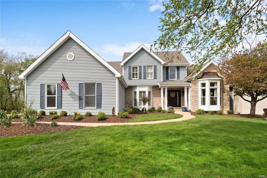 Beautifully updated 1.5 story waterfront home w/stunning Northern facing views of LSL & boat dock! 5 bedrm, 4.5 bath home w/4,478+/- sqft offers front/back stairs & 3-car side entry garage. A grand 2-story entry foyer welcomes you. LR features wd flring, tile vented gas insert FP, & 18’ vaulted ceiling. Eat-in gourmet kitchen flaunts NEW GE Monogram & Thermador SS applis, walk-in pantry & walk-out to deck. ML owner’s suite, features wd flring, plantation shutters, walk-out to private deck & lavish bath w/double sink vanity, shower, jet tub & 2 closets. Completing the ML living space, is a formal DR, sitting rm/office & a laundry. UL boasts 3 additl bedrms each w/carpeting, 1 w/an ensuite full bath & other 2 share Jack-n-Jill. LL extends living quarters offering a Rec Rm, 5th bedrm, full bath, exercise rm, wine cellar, & 2 walk-outs. Outside one will enjoy a stunning level to sloping yard w/in-ground sprinkler system, a paver stone patio w/fire pit, & a walkway from home to boat dock. Additional Rooms: Wine Cellar