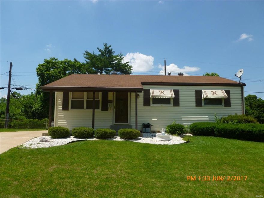 Original owner has cared for this home! Updates include kitchen with 42" cabinets, ceramic tile back splash, ceramic tile flooring. Beautiful hardwood in bedrooms.  Updated thermal windows, 6 panel doors, some plumbing and electric. Ceiling fans in all bedrooms. Finished rec room in basement gives extra room for those family gatherings.  Plentiful shelving in basement for storage.  Nice lot with covered patio and utility shed.  Start packing! Don't miss this one.