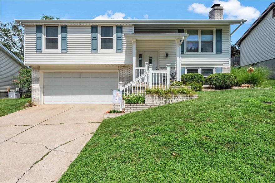 Don't miss out on this beautiful and spacious home in Oakville, just minutes from 55!  The main level of this beauty has three spacious bedrooms with large closets and brand new carpeting!  Enjoy the bright dining room with brand new wood engineered flooring, leading out to a brand new patio and level back yard.  The main level bathroom is nicely updated, and has a double vanity! The kitchen has ample cabinet and counter space, as well as a large pantry for additional storage! The lower level features a family room with gas fireplace, a half bath, and a large laundry room. Walk out to the over-sized 2-car garage with room for two cars and then some! Last but definitely not least, you get access to the community playground and pool, plus a 4-acre lake stocked with three types of fish! It's a great place to walk your dog or have a picnic too! Sellers offering a 1-year HSA Home Warranty to go along with transferable lifetime warranty on the siding and windows!