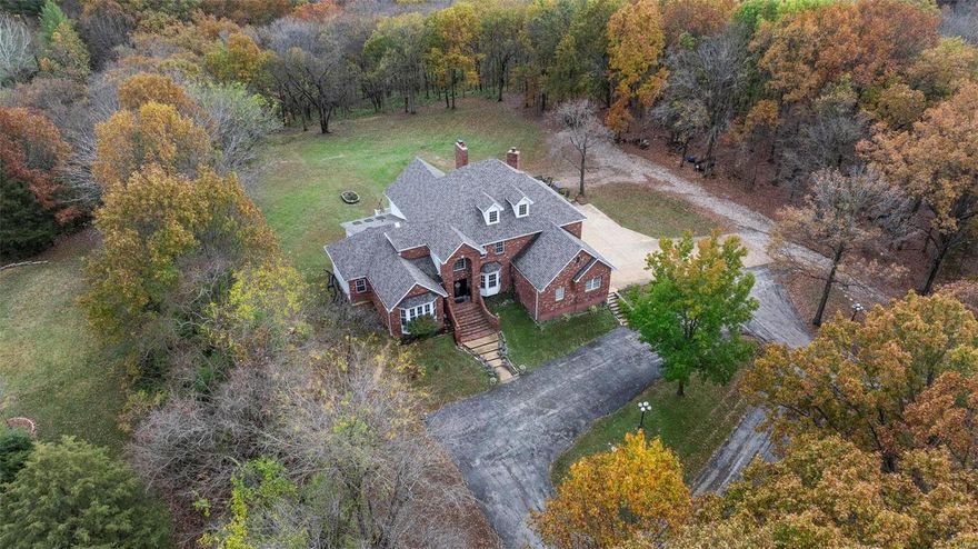 Continue to show & to make an offer! Within Sunset Hills, this 1.5-story home offers comfort & luxury w/ 5 spacious BDRMS, 3 FULL & 2 HALF BATHS, & a MFL primary suite w/ a private office—ideal for remote work. The impressive 2 sty great room features a wall of windows, flooding the space w/ natural light. Enjoy cozy evenings by 1 of the 3 W/B fireplaces, perfect for family gatherings. The updated kitchen boasts stainless steel appliances & ample counter space, making cooking a delight. With a newer roof, gutters, & skylights (all 5 yrs), you'll enjoy low maintenance living. Set on 1.2 acres w/ a private drive & no HOA, this property offers privacy & outdoor enjoyment. The expansive deck overlooks a flat yard, perfect for entertaining or relaxing in nature. Convenience abounds w/ 2 staircases leading to the 2nd story & basement, plus a MFL mudroom for easy organization. The O/S 3 C GAR. provides plenty of storage. Don’t miss this exceptional opportunity to own a piece of Sunset Hills!