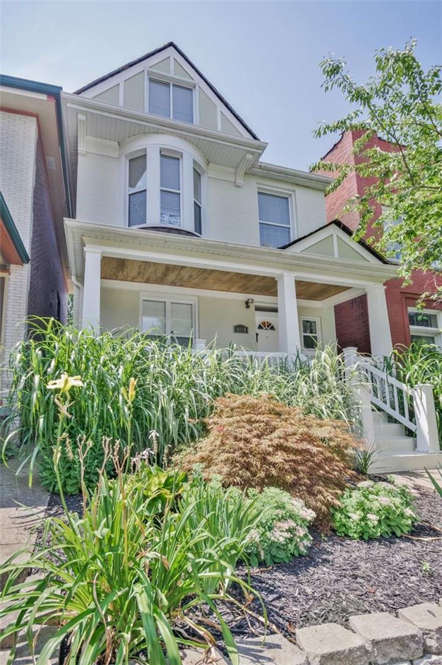 Beautifully updated home on a terrific block in Historic Shaw! Surprisingly spacious, all-brick home features 5 brs, a stylish kitchen and a sought-after open plan. Updates include beautiful new hardwood on first AND second floors. Smart master suite offers great storage and sleek finishes. Two more bedrooms and a roomy full bath on 2nd floor, with two more great bedrooms or bonus rooms on the third floor. So many ways to use the space! Newer windows throughout and efficient, electric hvac system promise year-round comfort indoors. Outdoors, You'll love the wide covered front porch, expertly landscaped front yard, private backyard with stamped patio and spacious, newer garage! A short walk to Sasha's Wine Bar, the Shaw Dog Park and St. Margaret's School, not to mention the Botanical Gardens and Tower Grove Park. Don't miss this opportunity to enjoy City living at its finest!
