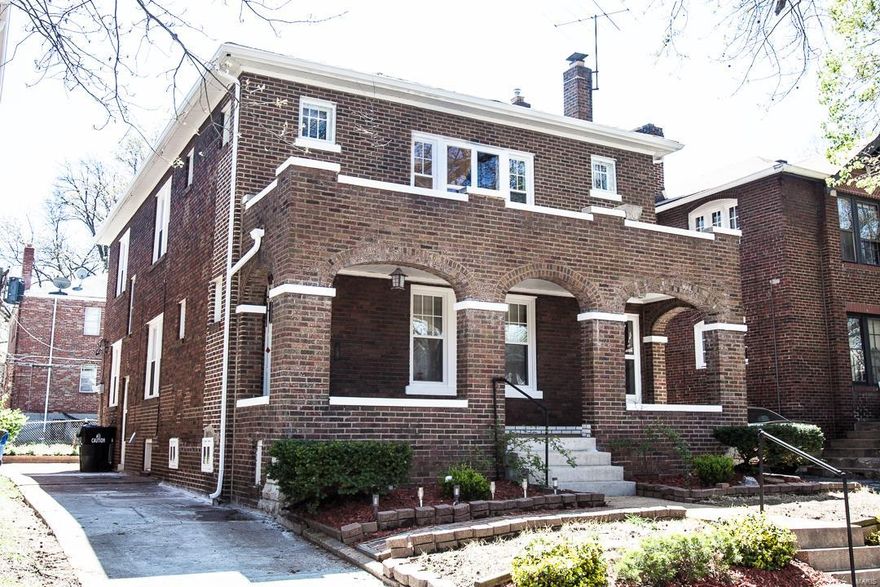 Wonderful opportunity. Attractive well-maintained 2-family building has fresh neutral décor & gleaming rich refinished wood floors throughout. Decorative fireplaces flanked by stained glass windows in the living rooms of both units. Relax on the large covered porch spanning the front of the building. The second floor unit has it's own private front balcony/deck. 2 bedrooms, 1 bath, living rm, dining rm,eat-in kitchen and bonus/sun rm in each unit. Refrigerators & stoves are included. Separate laundry hookups in the basement. 2 car detached garage. Major updates within the past few years include-(2016) double pane insulated windows with exteriors capped; (2015) garage door, roof, gutters, interior repainted, 2nd floor stove;(2010) 2nd floor electric box, 8" of additional attic insulation added, 2nd floor furnace & A/C; (2009) 1st floor furnace & A/C. Great tenants on first floor help maintain the building. Second floor is ready for an owner/occupant or a new tenant. Invest or move in!