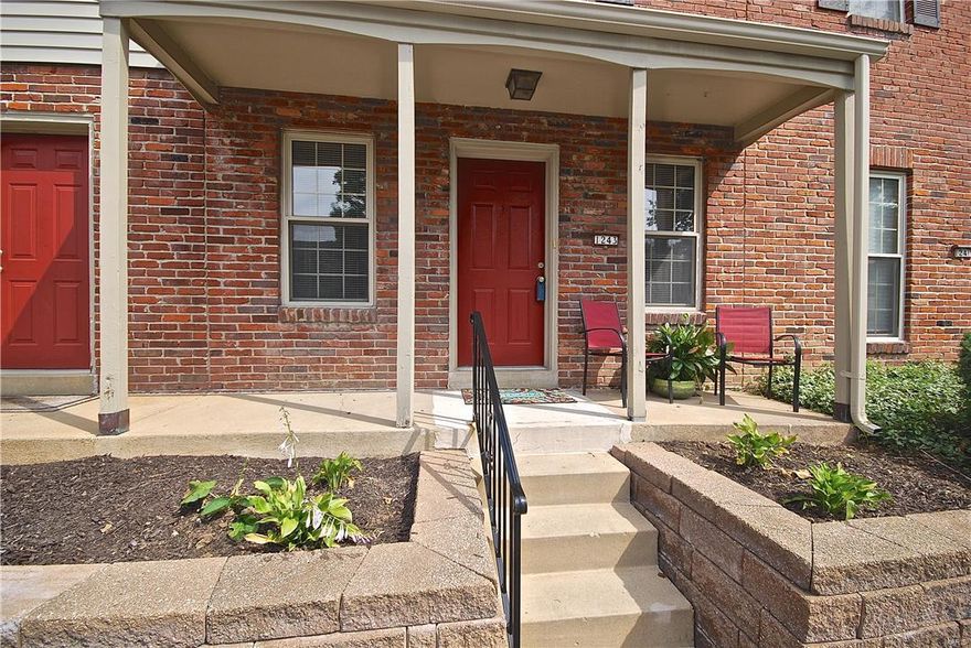 Awesome Updated 2 Bedroom, 1.5 Bath Townhome in Ellisville’s hidden gem, Clarkson Townhomes - Rockwood School District/Marquette High.  Must See, Pristine & Move In Ready with a partially finished Lower Level. Beautiful Covered front Porch welcomes you home. Main Floor features, Living Room with gleaming laminate flooring flowing to the Breakfast Room & Kitchen. Kitchen offers Maple cabinets, and stylish black appliances. Charming Breakfast Room w/sliding door to spacious privacy fenced patio great for relaxing & entertaining! Updated Powder Rm completes the main level. Upper Level has 2 nice size Bedrooms and an Updated Full Bath w/adult height vanity & ceramic tile flooring. Lower Level includes a Family Room, laundry and storage area. Secluded neighborhood boasts community swimming pool and is walking distance to restaurants & shopping. Convenient West County Location is quick to: Parks, Highways, Shopping, Dining & Library! Location: Suburban