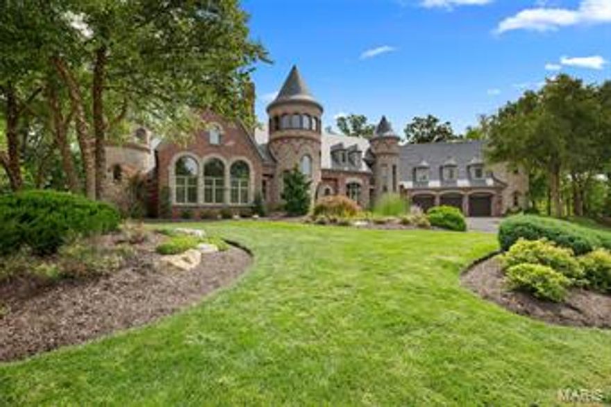 You've made it to the top, now you can live there! Private 6+ acre oasis for first-class modern living w/ old world charm, panoramic & river views! European-style home is a showcase of high-end & detailed craftsmanship: Architectural distinctiveness thru-out 8882 sf. Main flr Master Suite w/FRPL, tall arched ceiling+Spa-like bath, whirlpool tub + 2-sty 'waterfall' stone shower built-in turret tower! Two-sty Great Rm w/arched doorways, wood flrs, custom built-ins, flows in into open dining, Breakfast & Hearth areas + Breakfast bar & gourmet Kitchen w/Viking appliances, custom-crafted cabinetry on Limestone floor w/ access to front service entrance & huge rear deck w/FRPL overlooking in-ground Pool/Spa & breathtaking views! Fin. Low Lev with Wet Bar & Walk-in Wine Cellar, Powder Rm, Family Rm w/FRPL, Gym & Bedrm w/Bath: Pool area w/fire pit, covered patio w/FRPL & flat screen TV: Customized landscaping w/Koi pond: Gated entrance & located w/in private CC within championship golf courses.