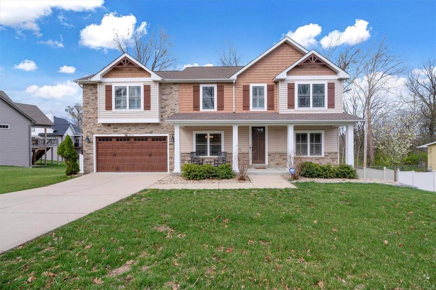 A rare opportunity with this stunning 2-story situated in a private enclave of homes in the Parkway school district. Spacious, light, and bright describe this incredible open floorplan. Step through the entry foyer and the floorplan opens up before you! The incredible designer kitchen flows effortlessly into the breakfast room and through to the spacious family room. Tucked behind a sliding  barn door is a versatile den:  perfect office space. Entertaining will be a delight in the separate dining room. The 2nd floor hosts a truly luxurious primary suite, 3 large guest bedrooms, 2nd full bath, convenient laundry, and large bonus room space. More incredible living space in the partially finished walkout basement, including a 3rd full bath and potential 5th bedroom. Great outdoor living on the deck or patio in the fenced rear yard. This 5-yr old home is filled with upgrades: 9-ft ceilings, 8-ft doors, wrought iron spindles, mudroom with storage cubbies, plantation shutters, and much more! Additional Rooms: Mud Room