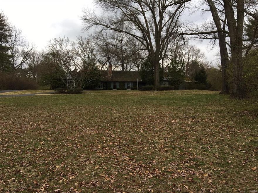 Beautiful wooded 3- acre property at the end of a cul-de-sac in the heart of Ladue. This is an ideal Ladue building site in one of the area's most desirable locations. There is a 4400 sq ft 4 bedroom 4.5 bath house on this property. Property is being sold as a tear down.