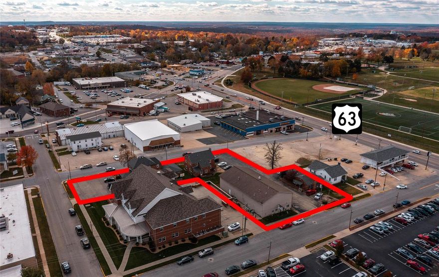 This prime commercial location receives phenomenal high traffic exposure and offers a 0.909 m/l acre lot zoned C-1. It sits just down from the busiest intersection in Rolla with exposure to Bishop Ave and road frontage on 3 sides.  This is a great commercial location with a traffic count of over 20,000 cars per day! Location: City, Corner Location