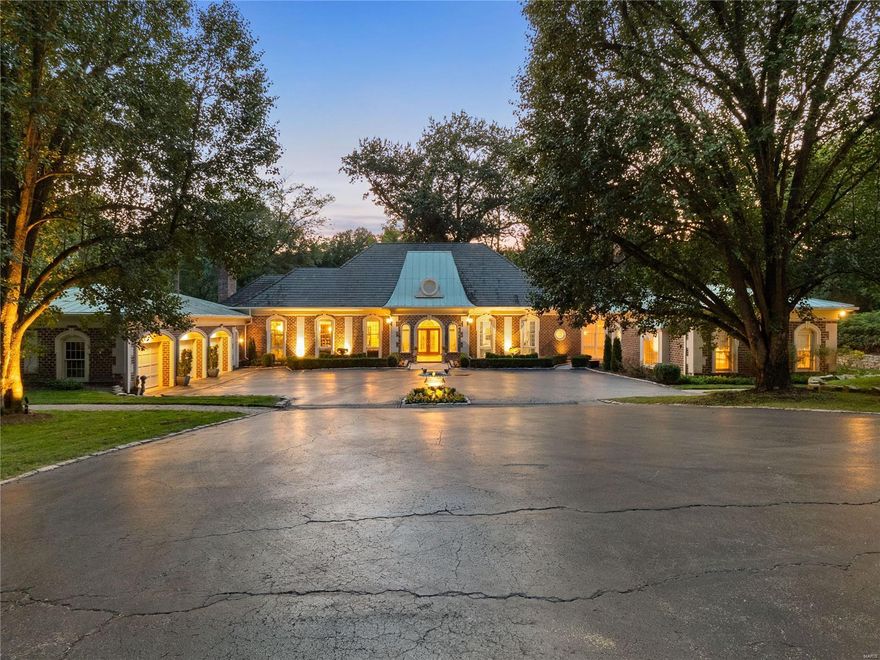 Went u/c with offer and back up offer. Nestled on a meticulously manicured 3-acre lot in Ladue, this French-inspired architecture. Boasting 5 beds and 5 baths, this masterpiece offers a luxurious lifestyle. The PebbleTec pool, alluring patios, and a charming gardeners' cottage enhance the property's ambiance. A stunning great room flooded with natural light, elegant dining room, and designer kitchen with a spacious breakfast/family area provide amble entertaining space. The primary bedroom suite, with views of the picturesque grounds,  a large dressing room with dual closets, and a lavish 5-piece bathroom, creates a haven of tranquility. The first-floor guest wing is an ideal space for multi-generational families. Descend to the lower level, where entertainment takes center stage. A well-appointed bar, a media room, and a wine cellar await. This estate is not just a residence; it's a lifestyle, ideally and privately situated for those seeking a harmonious blend of opulence and comfort.