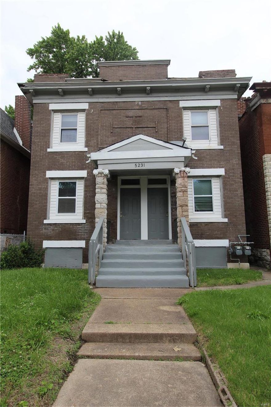 Income potential in this brick duplex. Historically each unit rented for $650 monthly. Main level unit offers eat in kitchen, full bath and 2 bedrooms with front and rear access. The upper unit also has an eat in kitchen, full bath and 2 bedrooms. Each unit has access to the basement laundry area and storage. Nice sized back yard with some off street parking. Property is being sold AS IS. Seller to do no repairs or offer any inspections/warranties.