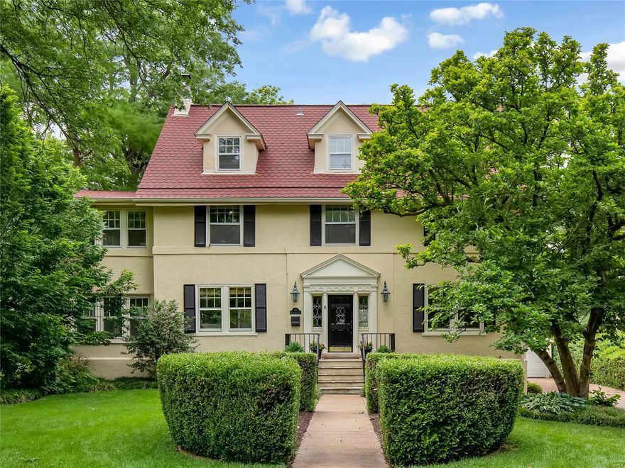 This handsome, 1914 painted Georgian Colonial home is tucked into a lushly landscaped lot on sought after Helfenstein Avenue. The architectural elements of the home have been retained and enhanced with lovely hardwood floors & classic woodwork. The abundance of windows & generous ceiling height make this home light and airy. The spacious kitchen features custom cabinetry and Wolf, SubZero, Dacor, Bosch appliances. The kitchen overlooks a lovely terrace and rear yard with a bocce court beyond. The dining room, living room and family room have great flow for entertaining. The roomy master suite offers a renovated bath featuring double sinks and a separate tub and shower, as well as a sunroom that could be an office or den. Two more bedrooms on the 2nd floor with a beautifully updated Jack & Jill bathroom and a study/playroom off one of the bedrooms. The 3rd floor has an ensuite bedroom and another bedroom or den. All under a new roof completed August 2018. Enjoy the best of Webster!