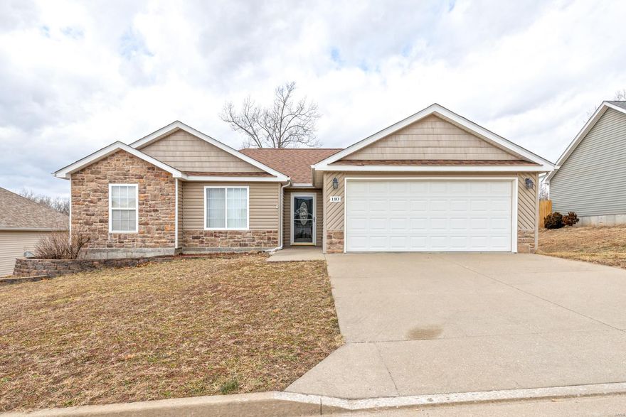 Nice 3 bedroom 2 bathroom home on one level, sitting on a great lot!  This home is located in a highly desired neighborhood that is conveniently located to Fort Leonard Wood, Mo.  Features include a large living room with vaulted ceilings, and a gas fireplace!  The kitchen & dining room open up to the living room and the kitchen comes compete with all appliances and the dining room offers space for a table and access to the back deck and yard area.  The master bedroom is opposite from the other two bedrooms and has lots of space to include a large walk in closet  newer carpeting and a full bathroom with a double vanity.  The other two bedrooms are of good size and there is one more full bathroom.  A brand new heat pump & air conditioning unit was just installed about 1 year  ago & there is nice two car attached garage.  There is a nice deck on the back of the home and a great back yard space that backs to trees. Dont miss out on this great home.