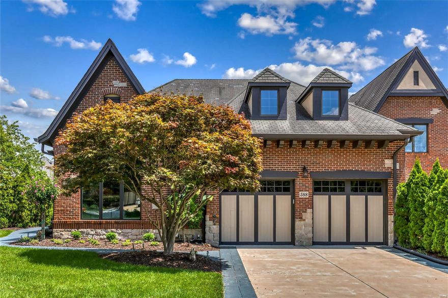 Spectacular Hayden-built 1-sty villa beautifully designed & stylishly appointed to accommodate daily comfort & gracious entertaining. Impressive entry foyer with octagonal ceiling leads to well-appointed study with wide bay window, elegant dining room framed by arched entryways & architectural columns & stunning great room with 13’ double tray ceiling, marble fireplace & dramatic wall of windows. Designer kitchen with granite countertops, 42” maple cabinetry, KitchenAid appliances & center island adjoins breakfast room with built-in bookcase & sliding glass door that opens to private terrace. Sumptuous primary bedroom suite with sculpted tray ceiling, morning bar, sitting room & marble bath with walk-through shower spa plus a 2nd ensuite bedroom complete the main floor living quarters. Walk-out Lower Level includes recreation room with cast stone fireplace flanked by bookcases, game room with 12’ wet bar, media room with built-in entertainment center, office, workout room & full bath. Location: Suburban