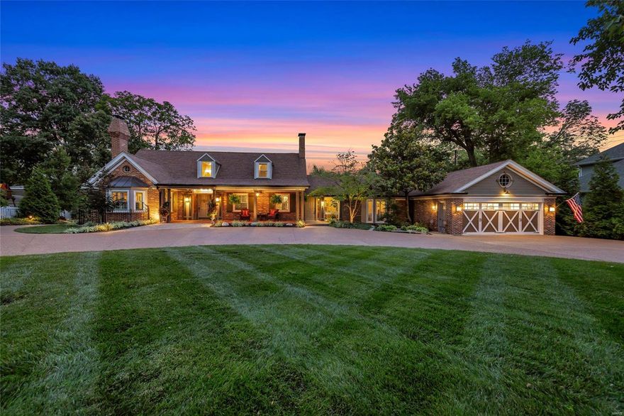 Sunset Hills, Mural Mystery Home is now on the market & falls within the highly acclaimed Lindbergh School District! Unveiling a captivating, Sprawling Ranch w/ 3 Beds, 5 Baths, & 4 fireplaces! The Primary Bedroom features a stunning mantel w/ electric F/P, Bay Window & tastefully updated bath. The kitchen is a dream w/ top-notch upgrades – Sub Zero Refrigerator, Sleek S/S appliances, & Luxurious Granite Countertops/Backsplash. The Cottage room boasts w/ Wood Beams, detailed Wood Floors, a Stone Hearth & Wood burning F/P, perfect for tranquil evenings! In the LL family room you'll notice the beautiful solved mural mystery that adorns the walls, adding an artistic & enigmatic historical touch! Outdoor bliss awaits- An in ground pool, & a Custom Covered Patio that offers a picturesque view of the backyard, complete w/ an outdoor kitchen & a beautiful gas fireplace. Enjoy the 4-car attached tandem garage & an additional 30x40 detached garage! This home is the epitome of luxury & comfort! Additional Rooms: Sun Room, Wine Cellar