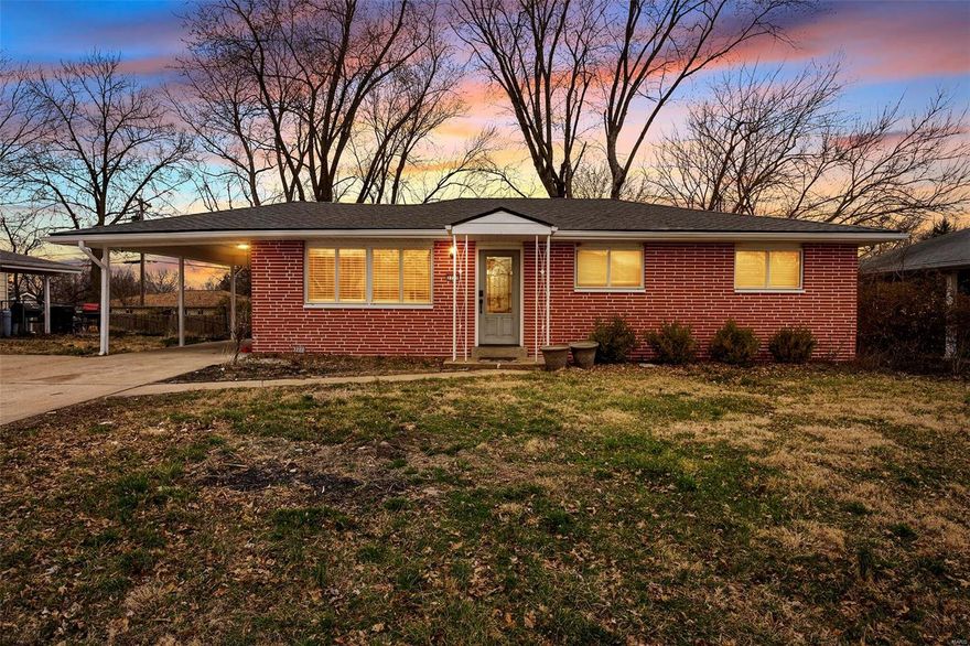 Adorable, affordable, and freshly updated home in a terrific location! Welcoming covered porch leads to light-filled spacious and inviting vaulted Living Room with gleaming hardwood floors and ambiance lighting. The kitchen boasts sleek stainless steel appliances, granite countertops, and a small eating area in the kitchen and opens to a separate dining room. The master bedroom has a full bath for your convenience and 2 nice size bedrooms finish out the main level. The lower level features a rec room and sleeping area all with new carpeting! The entire home has a fresh coat of paint and a new roof was installed in June of 2022. Flat, fenced and fantastic backyard and a 1 car carport complete this beauty! Don't miss out on the opportunity to make this charming, updated ranch your own.