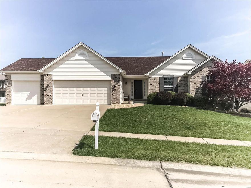 Sellers have finished up the cosmetic touches and upgrades on this lovely 3 bd, 2 bth ranch that even the prickliest of buyer is certain to love! This home has been immaculately maintained & pride of ownership shows throughout. Great curb appeal welcomes you & vaulted great room brings you home. Spacious kitchen w/ breakfast room includes new stainless steel appliances, granite counter-tops, light wood custom cabinets, and lots of counter space. Master suite has dbl door entry bringing in tons of natural light. Master bath includes sep tub, double sink, new vanity-top and walk-in closet. Other 2 bedrooms are spacious and airy. 3 car garage is huge! Covered back porch is also a great feature for relaxing & watching sunsets. Additional upgrades: fresh paint, new architectural roof, new blinds, updated fireplace, and vanity tops making this home a must see! And bring your clubs, as highly acclaimed Bear Creek Golf Course is across the street!