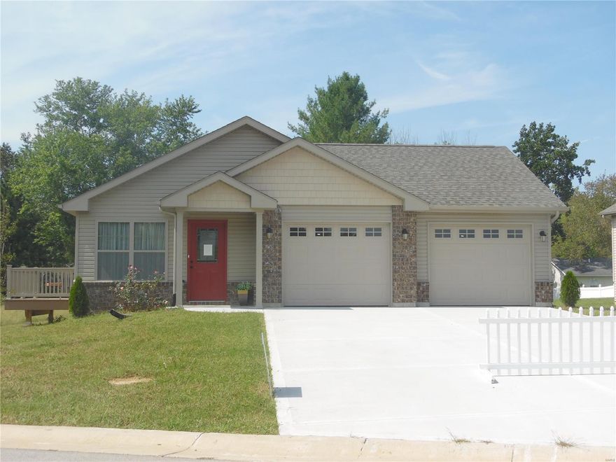 Very attractive open floor plan ranch home with 2 bedrooms 2 baths and large two car garage.  Bridgewater Estates has
a subdivision fee of $300 per year.  This home has the option of full outside care at an additional 1500 per year for the
busy worker, traveler or older person.  This maintenance includes lawn care, weed and feed, mulching, bush and tree 
trimming and snow shoveling.  You own the land as well as the home. This new model has separate laundry by the garage and
walk-in closet in master bedroom.   Pictures are from a similar home.  
 We have opened up the dining area, made a separate laundry (main floor) with a large storage area attached and added
a walk-in closet to the master bedroom (both bedrooms have walk-in closets.)
