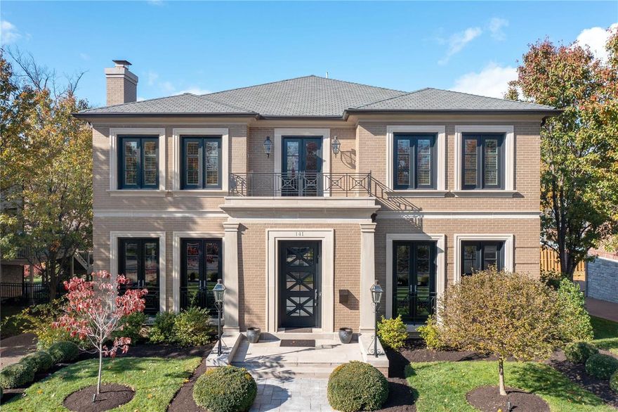 Outstanding newer Slavin built home in Clayton Gardens - walking distance to downtown Clayton, Shaw Park, Clayton Community Center! Ultimate in good taste, light & bright, extensive millwork, attention to detail throughout make this a home not to be missed! Center hall plan, entry foyer w/curved staircase, private home office w/fireplace, dining rm w/butler's pantry, arched entry to family rm w/fireplace, 3 sets French doors open to deck, adjacent to family rm-prepare to be wowed by gourmet kitchen w/custom cabinetry, center island, top of line appliances, 6 burner Wolf gas range, SubZero refrigerator, freezer & beverage drawers, wine cooler, coffee bar, breakfast area, half bath complete main level. Second level: primary bedroom suite w/coffered ceiling, coffee bar, walk-in closet, luxurious primary bath w/soaking tub, steam shower, 3 additional bdrms, 2 full baths, laundry. Finished walk-out lower level, private 2nd home office, recreation rm, exercise/storage rm. 2 Car garage, patio