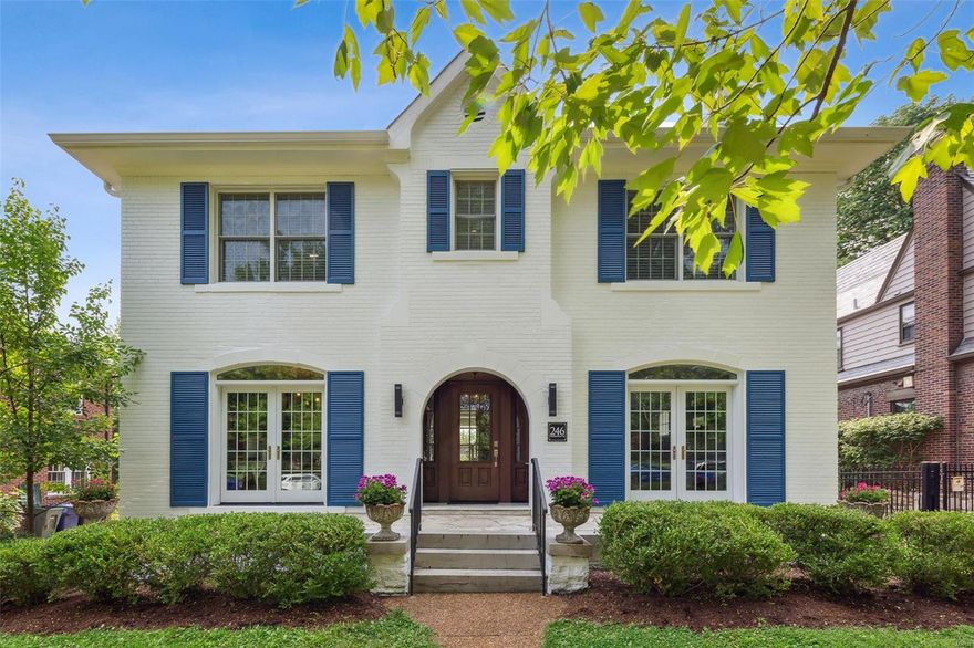 Masterful renovation in prime location on one of St. Louis’ most beautiful streets. Loaded with charm & stunning architectural features incl elegant plaster molding & trimmed, arched entries. Every inch of this home has been lovingly restored/replaced/renovated - walls
removed, rooms extended, added, & enhanced. All new zoned HVAC 2020. New, expansive, & beautifully designed windows & doors. Hardwood floors throughout, office & powder rm added. New kitchen is spectacular, completely open to brkfst rm & fam rm. White cabinetry, SS Thermador appl. New deck, pool, & private, fenced backyard. Pool & all equip totally refurbished. Primary bedrm expanded, large WI closet, new luxury bath. Fin LL incl large full bath/changing room, finished spaces available for gym, play rm, game room, etc. Enjoy St. Louis living at its best – when not lounging by your beautiful pool, you can walk to Forest Park, or the shops and restaurants in the DeMun area of the neighborhood.