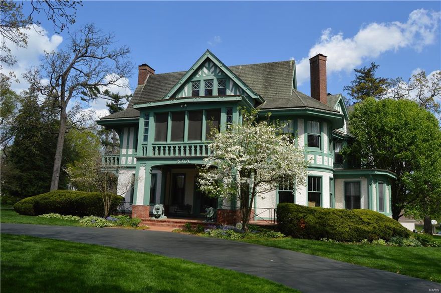 Don't miss this incredible opportunity to obtain one of Kirkwood's largest and most prestigious historic homes. Set back on an acre corner lot just a few blocks walking distance from downtown Kirkwood, this stately home provides a relaxing environment, peaceful patios and is surrounded by majestic trees. A specimen of master craftsmanship for grand living and entertaining. With over 7,115 sq.ft of living space boasting 6 bedrooms, 6 bathrooms, 3-stories, front/rear stairwell, wine cellar, 3-car garage. Exquisite Mahogany woodwork lavishly gracing the entry foyer with endless detailed craftsmanship. 10' ceilings, grand rooms ea. w/unique custom features. 5 fireplaces, Master suite, 2 addt'l en-suites, screened in second floor porch, 3rd floor bedrooms. Custom kitchen with island, butler pantry, breakfast room, main floor laundry and wine cellar. Additional Rooms: Mud Room