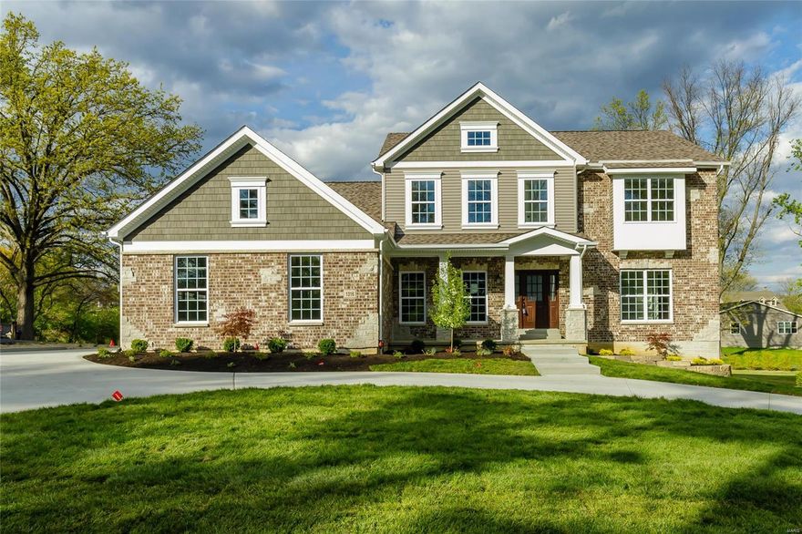 NOW COMPLETE and MOVE IN READY! Spectacular, custom built, new construction by Genesis Development in Des Peres! This stunning home will wow you with incredible curb appeal featuring a brick façade, stone accents, tapered columns with stone bases, shake accent siding, side entry 3 car garage and a beautiful, level, pool friendly homesite. This 4 bdr, 3.5 bath, 1.5 story home has 3,803 sq ft of dynamic living space and a MAIN FLOOR MASTER SUITE. Enjoy an extraordinary home design and fantastic finishes. Features include an impressive, on-trend kitchen and finishes, spacious bdrms, luxurious bathrooms, custom millwork, direct vent gas Fireplace, Smart home system, Hi Effic gas furnace, personal drop zone, hardwood flooring, insulated carriage style garage doors, 9 ft basement pour and more. Enjoy nearby parks, restaurants, quaint shops and easy access to Hwys 270,40/61 and I-44. Lambert Int is a short commute away. Amazing home, beautiful finishes, desirable Kirkwood schools. It’s a WOW!