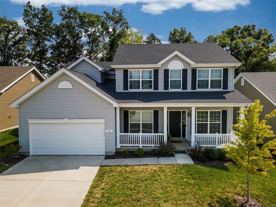 DON'T WAIT TO BUILD! Formally a "market ready home" this 2 year old, 2-story located in the sought after Wentzville school district offers 4 beds, 2.5 baths & sits on one of the best lots in the community! The inviting ML features 9ft ceilings, LVP floors throughout, a spacious living room w/ gas FP, formal DR, Office, 1/2 bath & MFL. Your eat-in kitchen features 42" cabinets, a center island, SS appliances, pantry & double windows over the sink. The sliding glass door leads you out to your brand new 12x12 cedar deck & private fully fenced backyard that backs to trees. Upstairs the master bedroom features 9ft ceilings, a spacious WIC and full en-suite w/ large soaking tub, separate shower, linen closet & double bowl-adult height vanity. 3 more bedrooms, including one w/ a WIC & an updated full hall bath round out the UL. The unfinished basement offers great space to add your own touches w/ ample storage, an egress window and rough-in for bath. This home is ready for it's new owner!