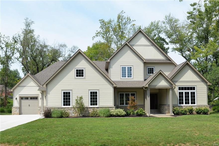 WOW!  Staged and shows beautifully!! Almost 6000 sq ft of new living space! Builder has now included 1600 sq. ft of finished space at $75,000- (builder cost) INCLUDED IN SALES PRICE!  BEST BUY IN KIRKWOOD SCHOOLS! Quality Built and Ready to go! Located sought after Harwood Hills neighborhood! Offering 6 bedrooms, 5.5 baths, 3 car garage and a beautiful covered rear patio AND NOW A FINISHED LOWER LEVEL W/ WET BAR! Main floor Master Suite & 2nd bdrm ON MAIN LEVEL for in-law Quarters or office! Fabulous Gourmet Kitchen with Custom Cabinetry galore, Granite Counters, Large island open to Breakfast & Hearth room with lots of windows overlooking back yard! Butler’s Pantry w/wine cooler! Spacious main floor laundry and mudroom! Beautiful Wood Floors on 1st floor! 10 ft ceilings on first floor, 9' 2nd floor and Lower level! Enjoy “The Lodge” at Des Peres State of the Art Rec/ Pool Complex! One Year Builder warranty included! Refrigerator Included! Additional Rooms: Mud Room
