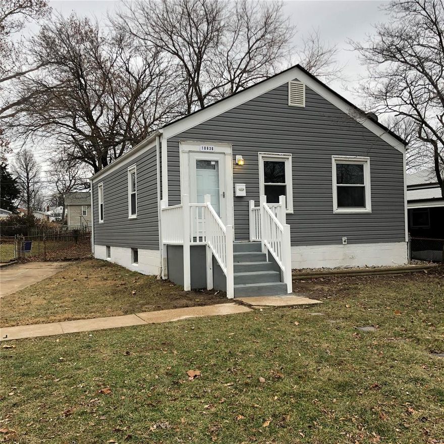 Beautiful remodeled 2 bedroom, 1 bath home with freshly painted full basement, plus it's in the Pattonville school district.  This home has had MANY updates so it's ready for someone to move in now.  Updates include:
* NEW flooring throughout the main floor
* NEW kitchen with cabinets and appliances
* NEW bathroom and fixtures
* NEW six panel doors
* NEW vinyl siding
* NEW front handrails
* Freshly painted on the main floor and basement.  All this and in a great location.  Schedule a showing NOW because this could sell FAST.  Owner Agent