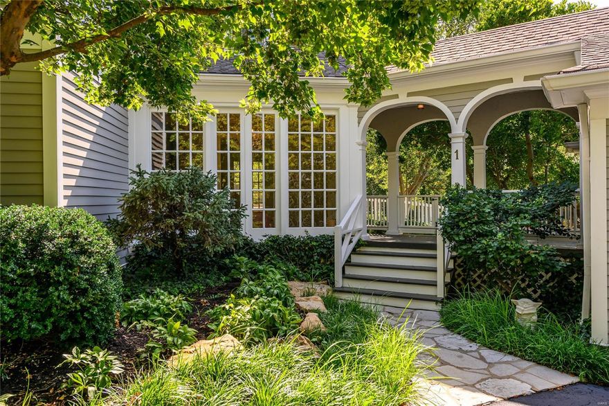 Exquisite 4b/3.5b residence in a prestigious, centrally located Ladue neighborhood. This sophisticated home features sunlit, expansive rooms, rich wood flooring, elegant archways, custom built-ins, & intricate moldings throughout. The generously proportioned rooms provide a seamless blend of refined entertaining spaces & serene living areas. The formal entryway opens to a stately LR & a remarkable, temperature-controlled sunroom. The spacious, beautifully updated kitchen flows into a cozy hearth room w/ a fp and the grand formal DR. A distinguished den, laundry, and powder room complete the ML. The UL offers flexible sleeping arrangements, including 2 luxurious ensuite bedrooms w/ sizable closets, 2 addl bedrooms, and another full bath. A vast 2+car garage & enchanting gardens, private walking paths, and tranquil sitting areas adorn nearly an acre of pristine grounds. Situated in the top-rated Ladue School District, this home is mere minutes from highways and the upscale Clayton area.