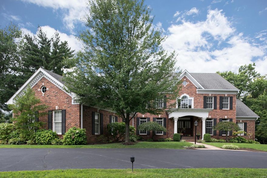 Ideal blend of luxury, spaciousness in perfect Frontenac location! Welcome guests in vaulted foyer flanked by expansive Dining Rm &  paneled Study w/ box beams & built ins. Great Room has tray ceiling, gas log fireplace & full wet bar. Gourmet's delight in Kitchen w/ 2 islands, abundant custom cabinetry, granite, 2 built in refrigerators adjoin large, light-filled breakfast/day room with 3 sides of windows overlooking sprawling rear yard with two patio levels. Master Suite w/ bay window and tray ceiling is w/ his & her closets, first-class bath w/ over-sized shower, dbl vanities, jetted tub & recirculating hot water supply. Front and back staircases lead to 4 add'l bedrooms, 3 full baths on Upper Level. You'll love entertaining in LL's deep pour with multiple sitting/recreation areas, bar, gas fireplace, exercise/sleeping rm, full bath & great storage. French doors lead to patio. Over-sized three car Garage has 240W outlet for electric car charger. Generator covers full house! Additional Rooms: Sun Room