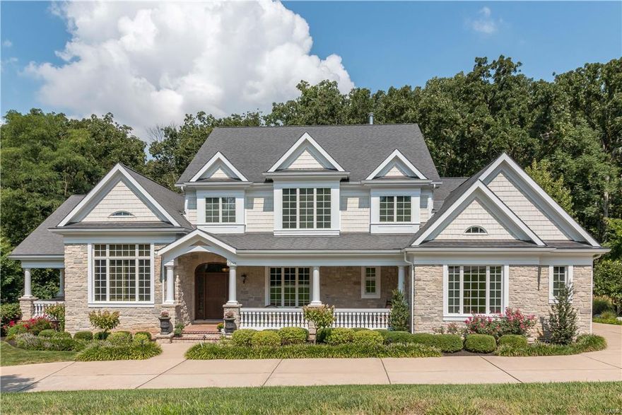 Click on movie reel for vid.  Gorgeous dream home in a fabulous executive neighborhood. Located in Sunset Farm, this amazing 4 bed, 5 bath home is waiting to wow you! Curb appeal abounds w/the lush landscaping & welcoming front porch. Private porch off office & master bedroom. Dining room is professionally upholstered in silk. Absolutely lovely! The wood paneled office w/high ceilings & beams is so elegant. Lg master bed. has private hallway, 2 large closets, one a walk in. Master bath and walk in closet will impress. Spectacular hearth room/kitchen w/huge eat in area which looks out to the awesome patios and pool area which can not be missed. Formal living room has beautiful cast stone FP surround & gorgeous draperies. 3 large beds upstairs with a loft. Finished LL will impress with walk behind bar, high end stainless steel DW & built in refrigerator. Large family rm & separate game area. 10x10 safe/vault rm, vented & humidity controlled in the storage area. Too many upgrades to list.