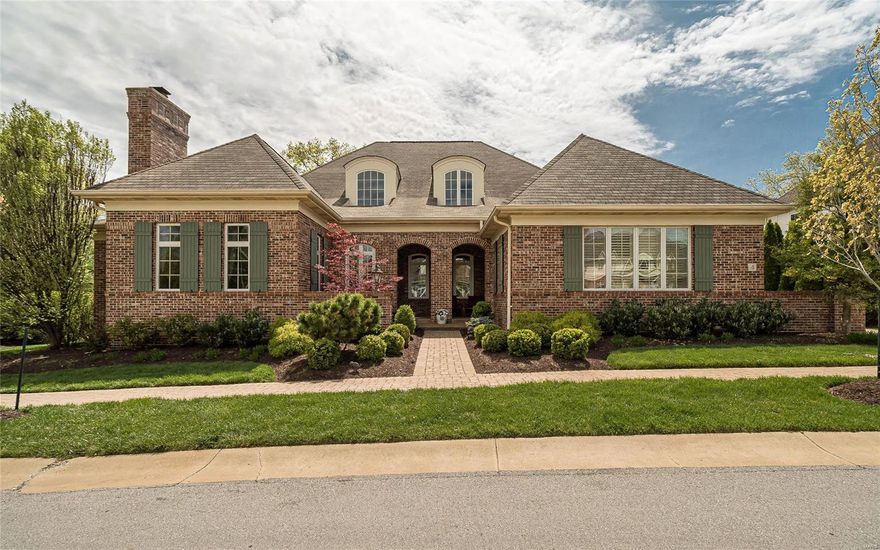 Elegant yet casual, this 1.5 story custom display home with 4 bedrooms, 4.5 baths combines the finest design and details to create a luxury home perfect for the buyer looking to simplify life but who still wants the space to entertain. Lovely entry with exquisite iron staircase leads to wood-paneled study with FP and the master suite wing with two terraces, sitting room and luxury bath. Gracious LR with terrace and FP, chic DR and wet bar with wine cooler takes you to the fabulous open gourmet kitchen, breakfast and hearth room with Pella French doors to another terrace.  Upstairs are two ensuite bedrooms with study niche. The lower level has 4th bedroom, full bath, exercise room, family room with kitchenette and tons of storage. Sunny main floor laundry with built in desk and cubbies, elevator to all 3 levels, oversized 3 car garage, 9’and 10’ ceilings and beautiful landscaped yard maintained by HOA.  Ladue Schools. Walk to MICDS. Carefee, luxury living. Truly one of a kind property. Additional Rooms: Mud Room