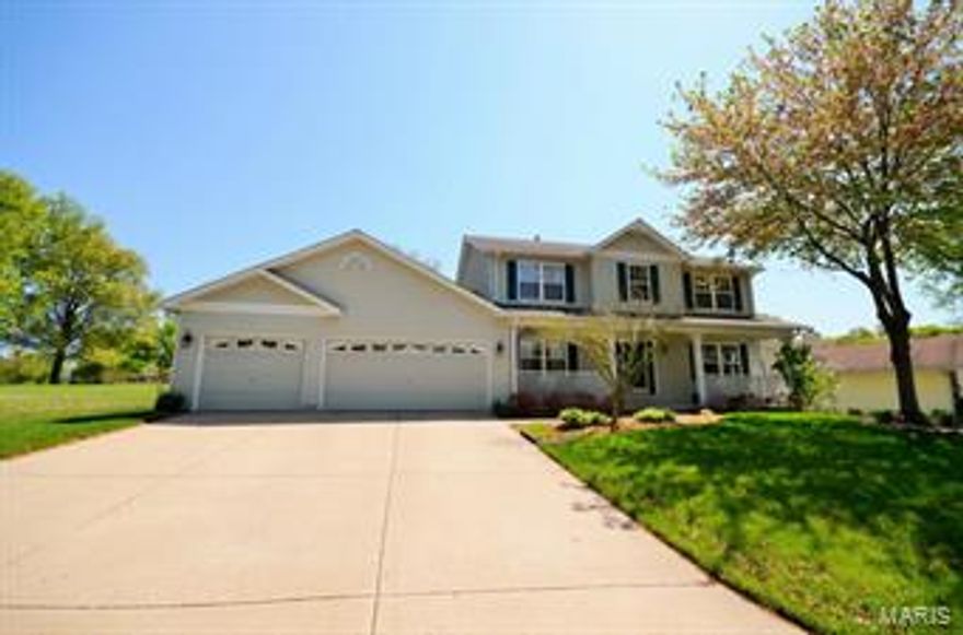 Continue to Show - Subject to Sale - GOLF Course Lot & water view in the front, within walking distance to the CA Clubhouse, restaurant, pool, tennis, golf. This home boasts an O/S 3-Car Garage with one side measuring 27 ft. deep x 20 ft wide, 30 ft wide total. Fit your BOAT in your own garage. Enter into a large foyer and huge formal dining room all in hardwood. T-Staircase, family room with Gas Fireplace, and GRANITE Countertops in the kitchen with newer SS appliances, Gallery Series Refrigerator included in sale.  Living room could easily be a den.  Master boasts hardwood floors and a bathroom with square bowl double vanity, whirlpool tub/sep shower and a walk-in closet.  Large upstairs loft is also in hardwood and then there's three more bedrooms.  Main floor has a full bath with shower off the man cave garage, plus a half bath by family room.  MAINTENANCE FREE DECK overlooks beautiful backyard with natural stone landscape and sprinkler sys. Living on CHAMPAGNE~It's a Lifestyle!