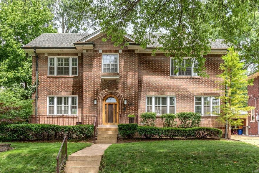 $10k price reduction! You can make your improvements & still be priced well below the neighborhood! Classic 4 bedrm/2 bath house has architectural millwork & molding you love w/the updates you desire! Spacious entry foyer, elegant dining rm w/French doors, wood burning fireplace in the living room & a wonderful “sitting room” w/custom cabinetry - Perfect for reading, office or TV! The bright eat-in kitchen has SS appliances (dbl oven, micro, refrig, gas stove)–all included w/the house! Storage will not be a problem with the abundance of white cabinetry! Second floor has 4 bedrms & 2 baths, & LOTS OF STORAGE! Perfect floor plan for guests/nanny/privacy as one bedrm & updated bath are on the left of stairs, while the remaining are to the right. Basement is an unfinished walk out w/a huge work bench & a functioning toilet, not included in the bath count. Hard wood floors throughout, freshly painted, fenced level yard. Location is fantastic–walk to Flynn Park, Wash U, Clayton, Loop, Metro!