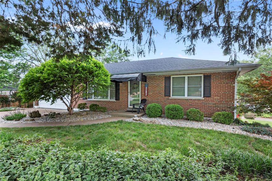 Welcome to 9410 Arban. This charming all brick ranch style home is located in one of Crestwood's most sought after neighborhoods! This home is situated on a large corner lot, mostly level, with lovely landscaping and mature trees. Step inside & be impressed with the open floor plan and natural light that enhances the beautiful hardwood floors throughout. Every square inch of space is maximized in this ideal floor plan. The open kitchen features stainless steel appliances, a wine rack, gas range, corner cabinets with glass fronts & more.  The dining room area has French doors that open to your spacious deck with wood & decorative metal spindles. Two bedrooms, a tastefully updated bathroom, can lights & ceiling fans complete the first floor. The lower level has been professionally finished with polished concrete floors, can lights, bar seating, a bedroom and full bath. The oversized and fully fenced backyard is great for outdoor activities with family & friends. Stop by and fall in love!