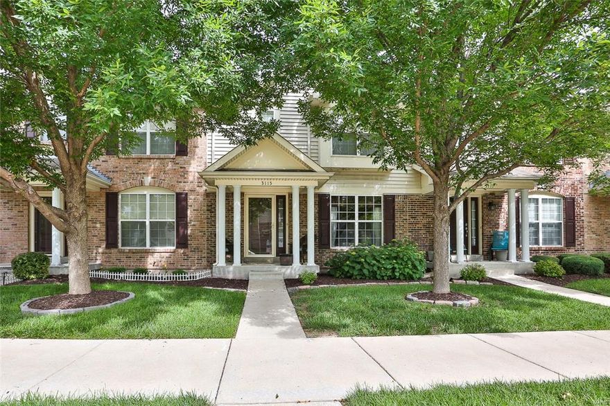 Beautiful 2 Bedroom, 1.5 Bath, Townhome offers 1200+ sq ft of living space, in a park-like setting featuring a casual open floor plan.  Maintenance free living with beautiful brick/vinyl exterior & enclosed soffits/fascia.  Also offers tilt in windows, ample closet space & spotless Kitchen/Baths. Covered, columned Porch, contrasting entry door with side panel opens to the fabulous Living room with near floor to ceiling double windows, lighted ceiling fan & opens to the Eat in Kitchen.  Eat in Kitchen features double sink, double door pantry, ample cabinetry & counter space, pendant lighting, appliances as listed & a wonderful slider door walkout to the back Patio.  Upper level Loft area perfect for an office/reading nook. Master Bedroom features a lighted ceiling fan, a walk in closet & double windows with a sitting bench.  Spacious secondary Bedroom offers a walk in closet. Full Bath with an adult height vanity sink & shower with tub.  1 car Garage. Close to a park, lake & more. Location: Ground Level, Interior Unit