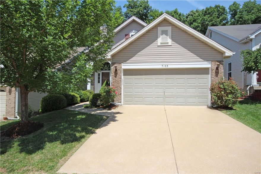 Wonderful 1.5 story home backing to trees! Family room with vaulted ceiling & gas fireplace! Spacious eat-in kitchen with center island and walk-out to patio! Main level laundry! Main level master bedroom featuring walk-in closet & luxury bath with separate tub & shower! Upper level has 2 additional bedrooms, both with walk-in closets. Two car garage! One year AHS Shield Plus Home Protection Plan!