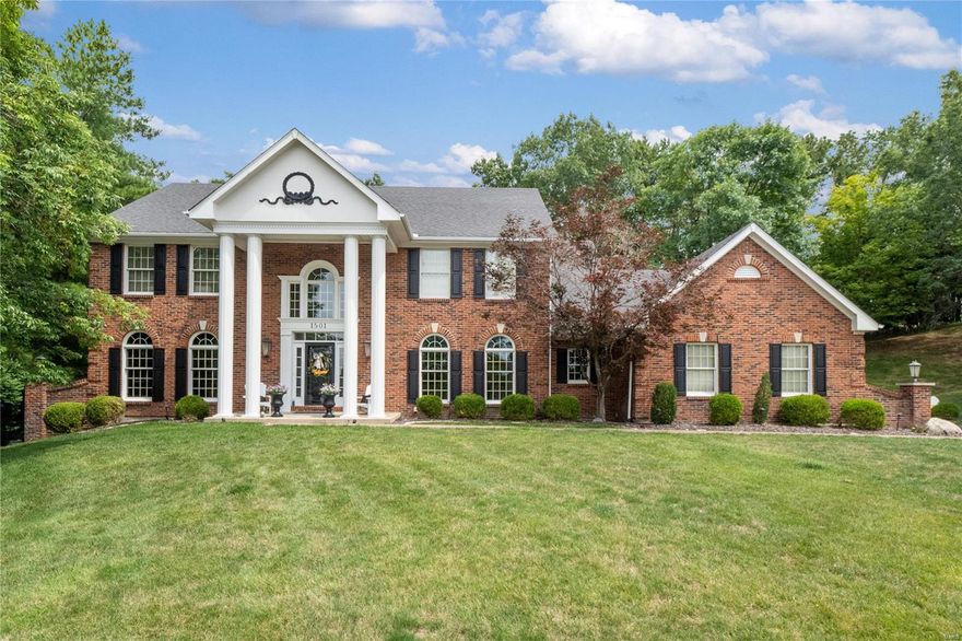 This beautiful 2 story home sits on a quiet cul-de-sac street and backs to trees for added privacy. Enter through the 2 story foyer to find a dining rm and a living rm, both with wood flooring and custom shutters. The living rm opens to the great rm with an elegant bay window to allow for ample natural lighting, built-ins, a brick fireplace with a raised hearth, a walk-behind wet bar, and access to the patio. The gorgeous kitchen features a center island, granite countertops, a planning desk, double ovens, a walk-in pantry, and an adjoining breakfast rm and vaulted sunrm. The primary suite offers a spacious bedrm with double walk-in closets and a full luxury bath with double vanities, a walk-in shower, and a jetted tub. 3 additional bedrms and 2 full baths complete the upper level. The finished lower level boasts a rec rm, game rm, an exercise rm/sleeping area, and a full bath. Additional features include a 3-car garage, a brick patio, an inground sprinkler system and so much more! Additional Rooms: Sun Room