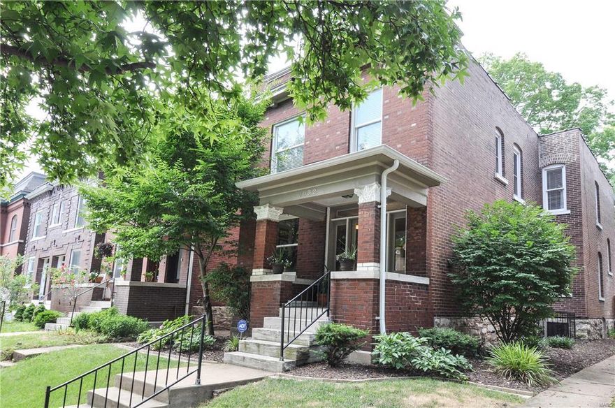 Est. 1911: Wonderfully updated Shaw home on a quiet, tree-lined street just 3 short blocks to Tower Grove Park! Featuring over 2,300 sq ft w/4 bedrooms, 2.5 bathrooms, 2-car garageport & many updates, you’re sure to love what this home offers! Main floor offers hdwd floors in the formal living & dining rooms. The updated kitchen offers granite counters, tiled backsplash, stainless appliances. A rare main floor master bedrom w/attached bath, plus a guest ½ bath & laundry room round out the 1st flr. Upstairs find a large family room w/beamed ceiling & wood floors, plus 3 addt’l large bdrms (one w/screened balcony) and another full bath! HUGE deck out back in the landscaped & fenced yard, w/patio & 2-car garageport w/opener. Lots of system improvements (newer roof, windows, HVAC & more)! Known for its walkability, Shaw offers great inner-neighborhood treats such as Ice’s Plain & Fancy, Sashas Wine Bar, Thurman Grill, Sweet Art Bakery, a Dog Park (at the end of your block) & more! HURRY!